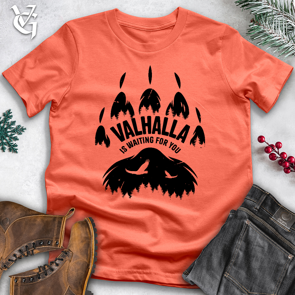 Viking Goods Valhalla Is Waiting Cotton Tee Coral / L