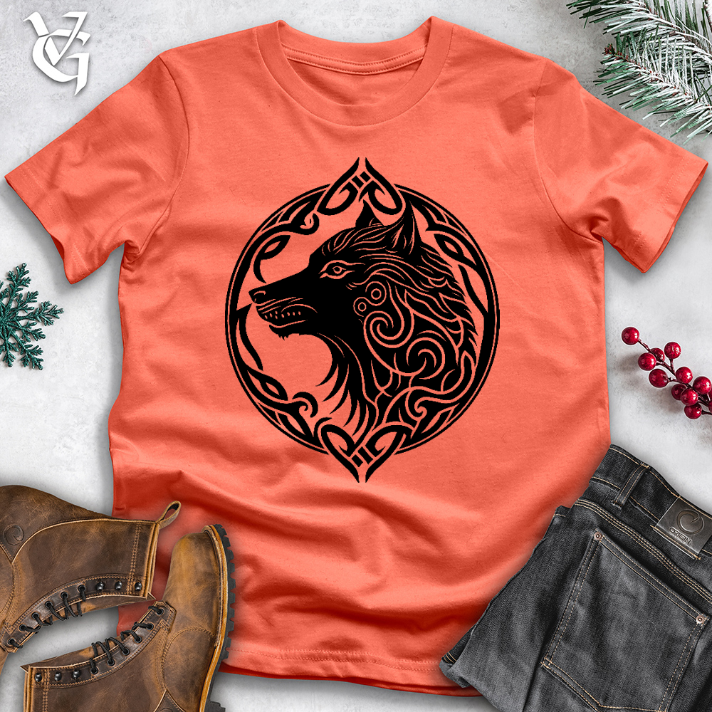 Viking Goods Wolf Watcher Cotton Tee Coral / L