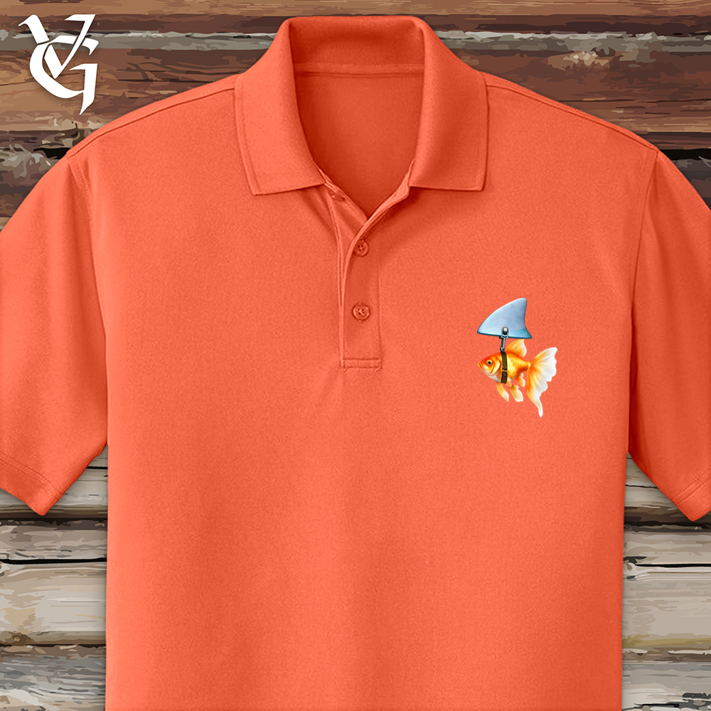 Viking Goods Goldfish Shark Fin Polo Coral Splash / L