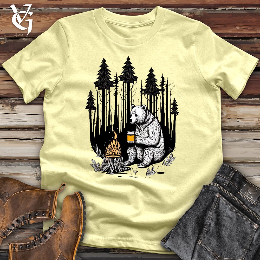 Viking Goods Bear Happy Hour Softstyle Tee Cornsilk / L