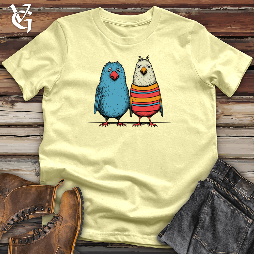 Viking Goods Bird Buddies Casual Softstyle Tee Cornsilk / L