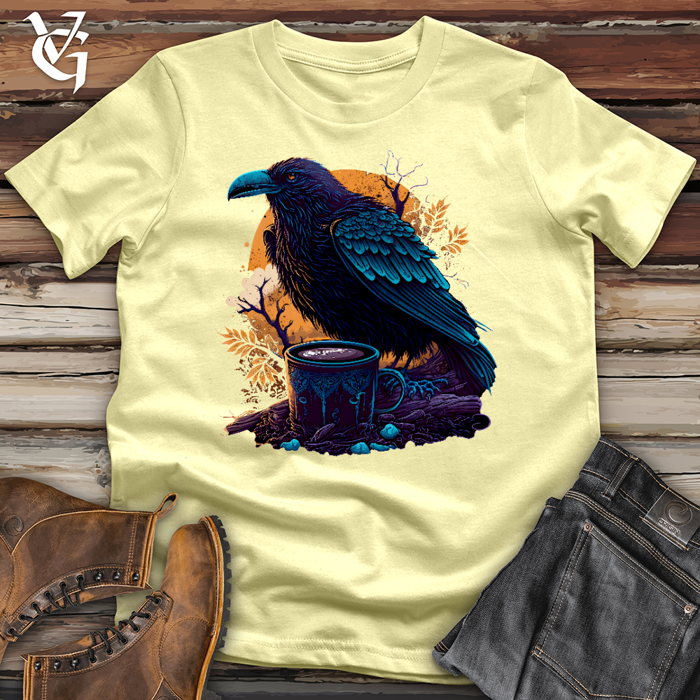 Viking Goods Black Raven Coffee Softstyle Tee Cornsilk / L