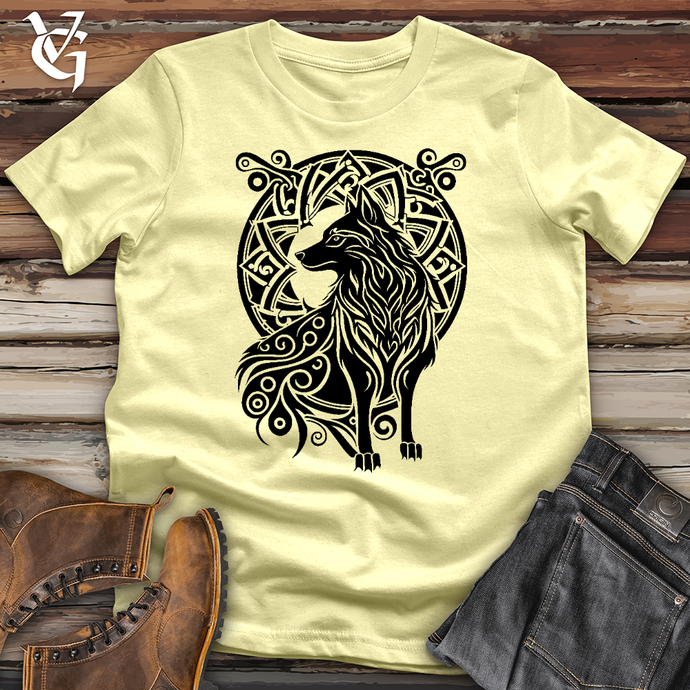 Viking Goods Celtic Wolf Softstyle Tee Cornsilk / L