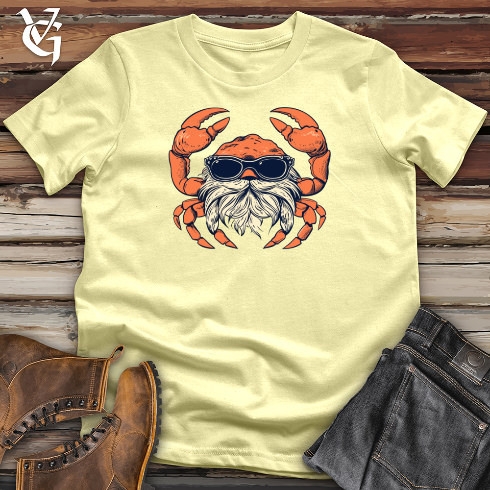 Viking Goods Crab Coastal Hipster Sandy Style Softstyle Tee Cornsilk / L