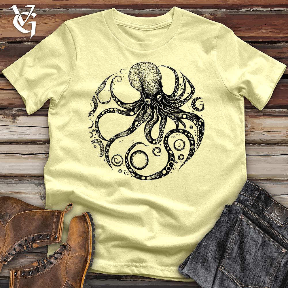 Viking Goods Cycle of the Octopus Softstyle Tee Cornsilk / L