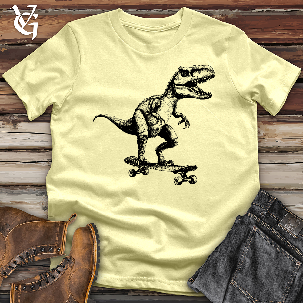 Viking Goods Dino Skate Softstyle Tee Cornsilk / L