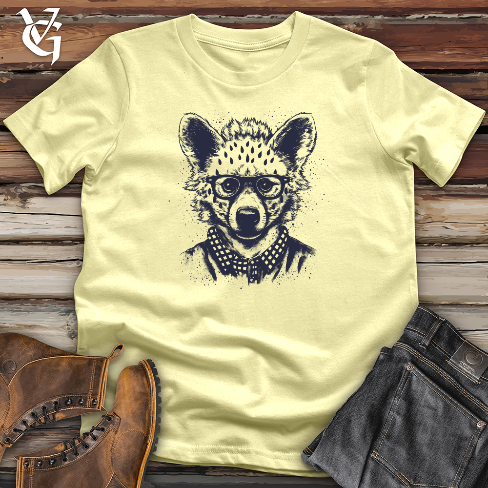 Viking Goods Hyena Wilderness Hipster Wanderlust Softstyle Tee Cornsilk / L