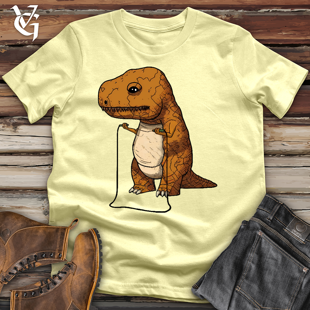 Viking Goods Jump Roping Rex Softstyle Tee Cornsilk / L