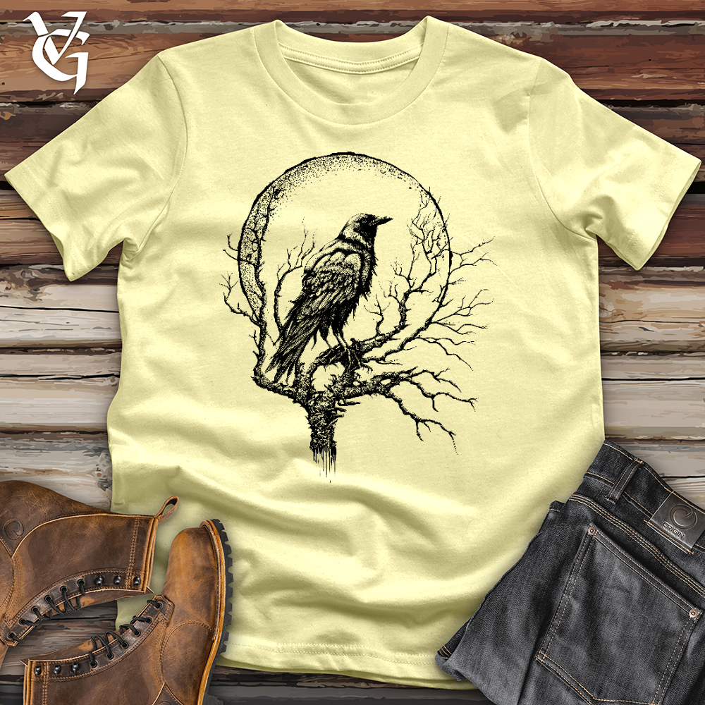 Viking Goods Moonscape Raven Softstyle Tee Cornsilk / L