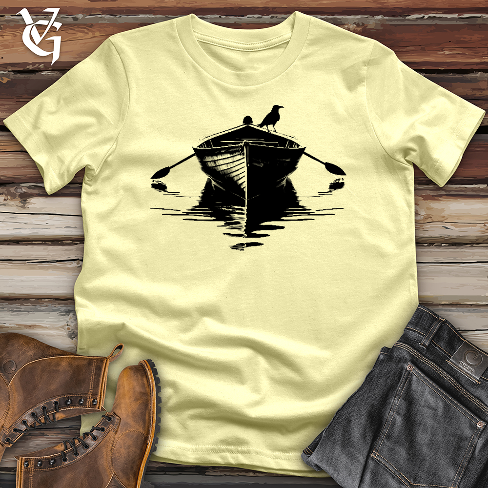 Viking Goods Raven Row Boat Softstyle Tee Cornsilk / L