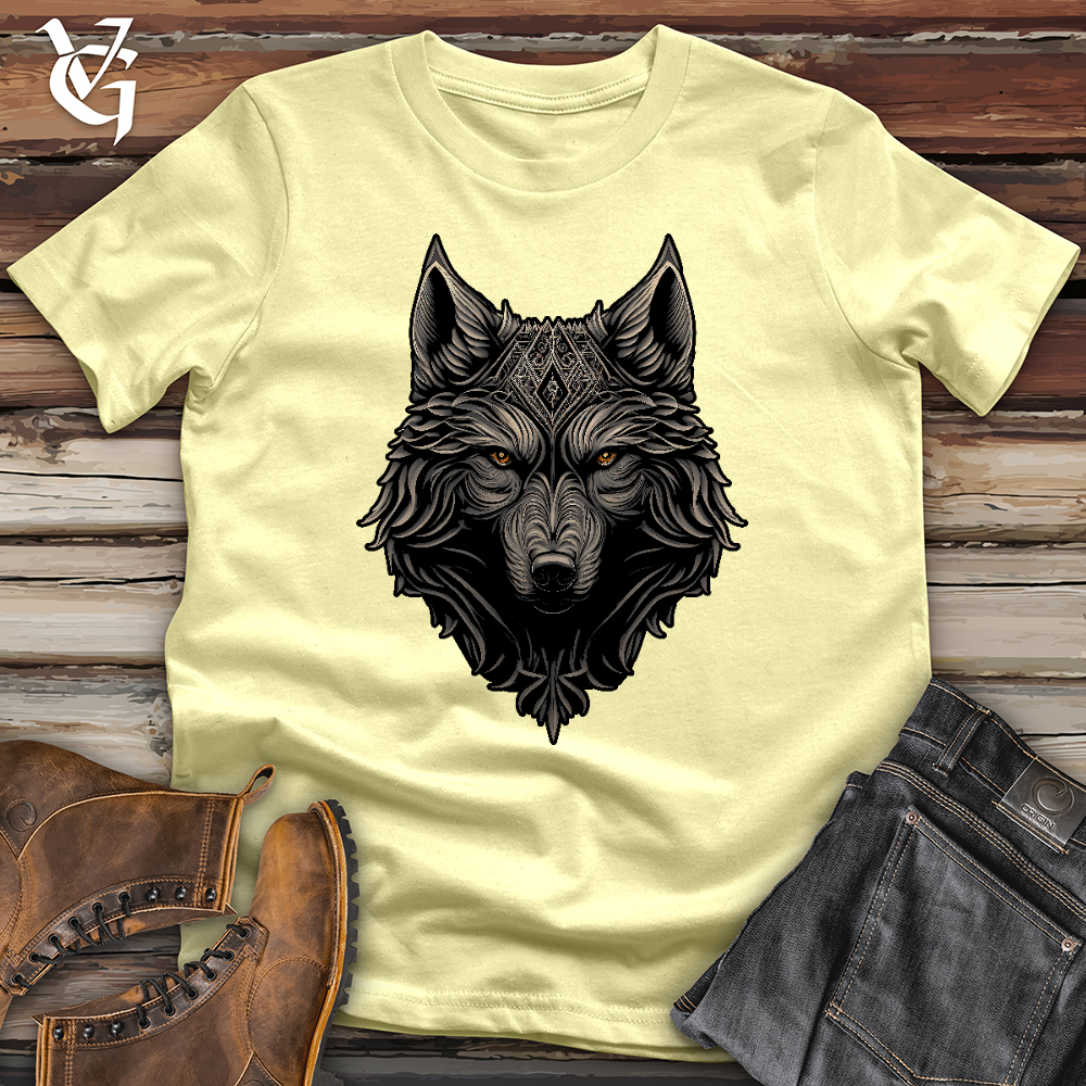 Viking Goods Realistic Wolf Softstyle Tee Cornsilk / L