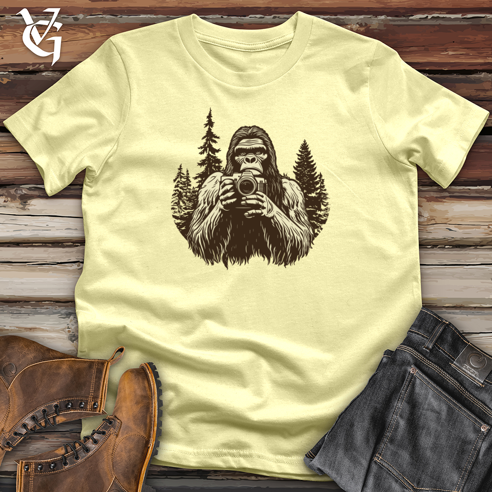 Viking Goods Sasquatch Capturing Snapshots Softstyle Tee Cornsilk / L
