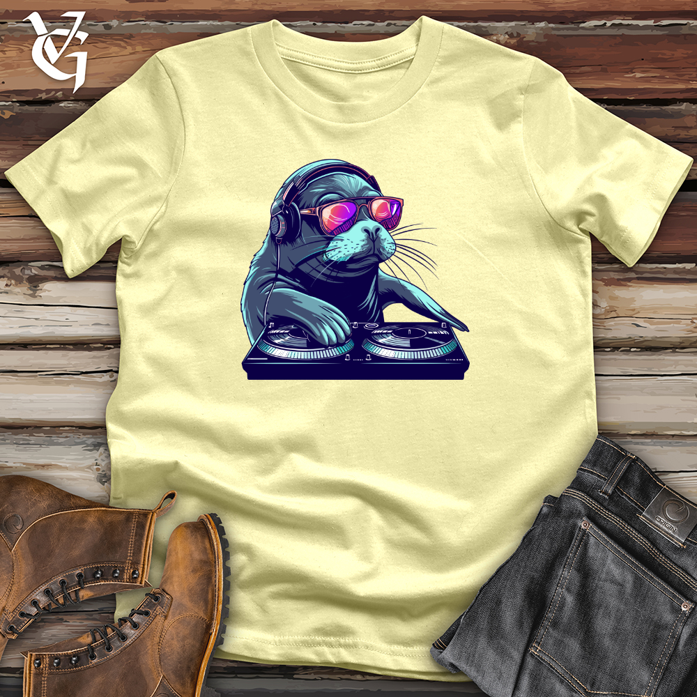 Viking Goods Seal DJ Groove Softstyle Tee Cornsilk / L