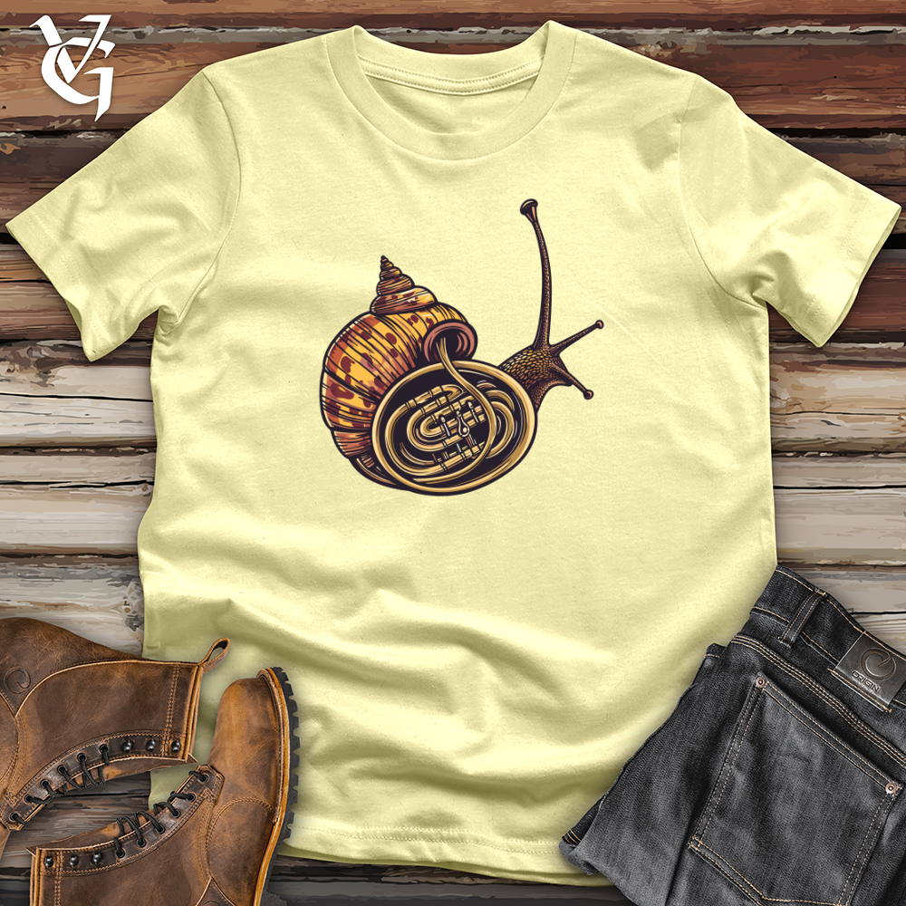 Viking Goods Snail French Horn Softstyle Tee Cornsilk / L