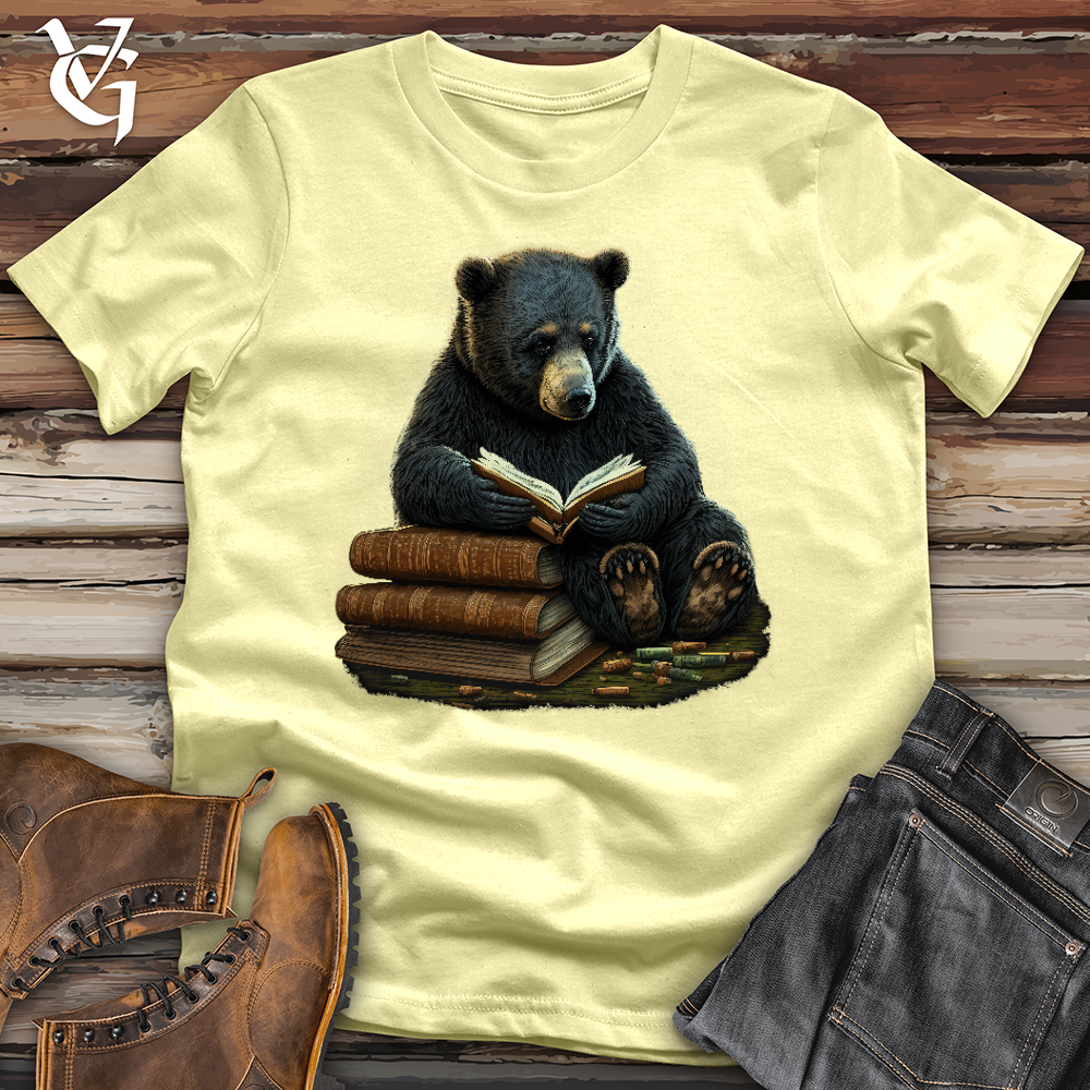 Viking Goods Studious Bear Softstyle Tee Cornsilk / L