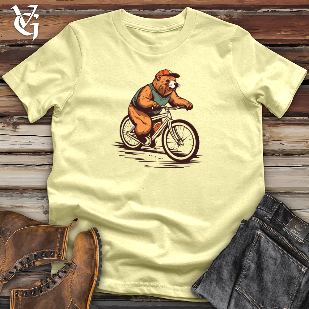 Viking Goods Vintage Cycling Beaver Softstyle Tee Cornsilk / L