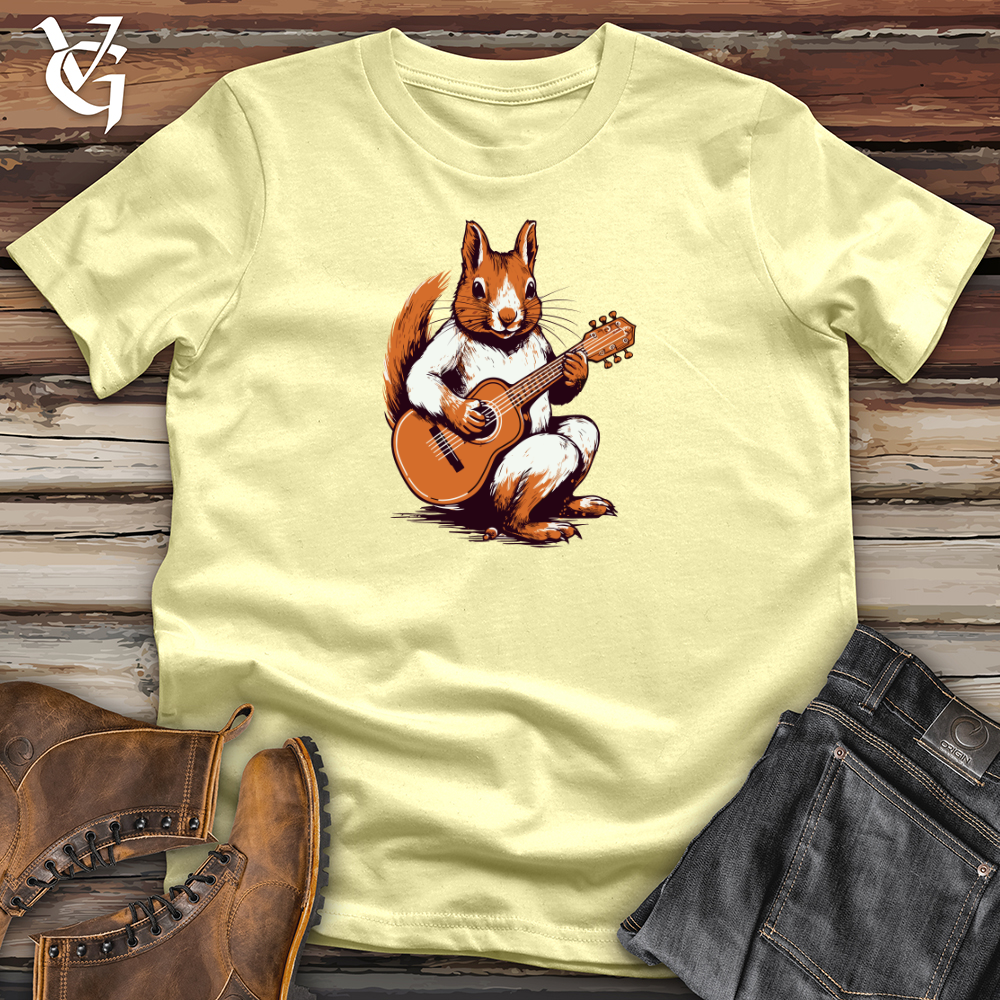 Viking Goods Vintage Guitar Squirrel Softstyle Tee Cornsilk / L