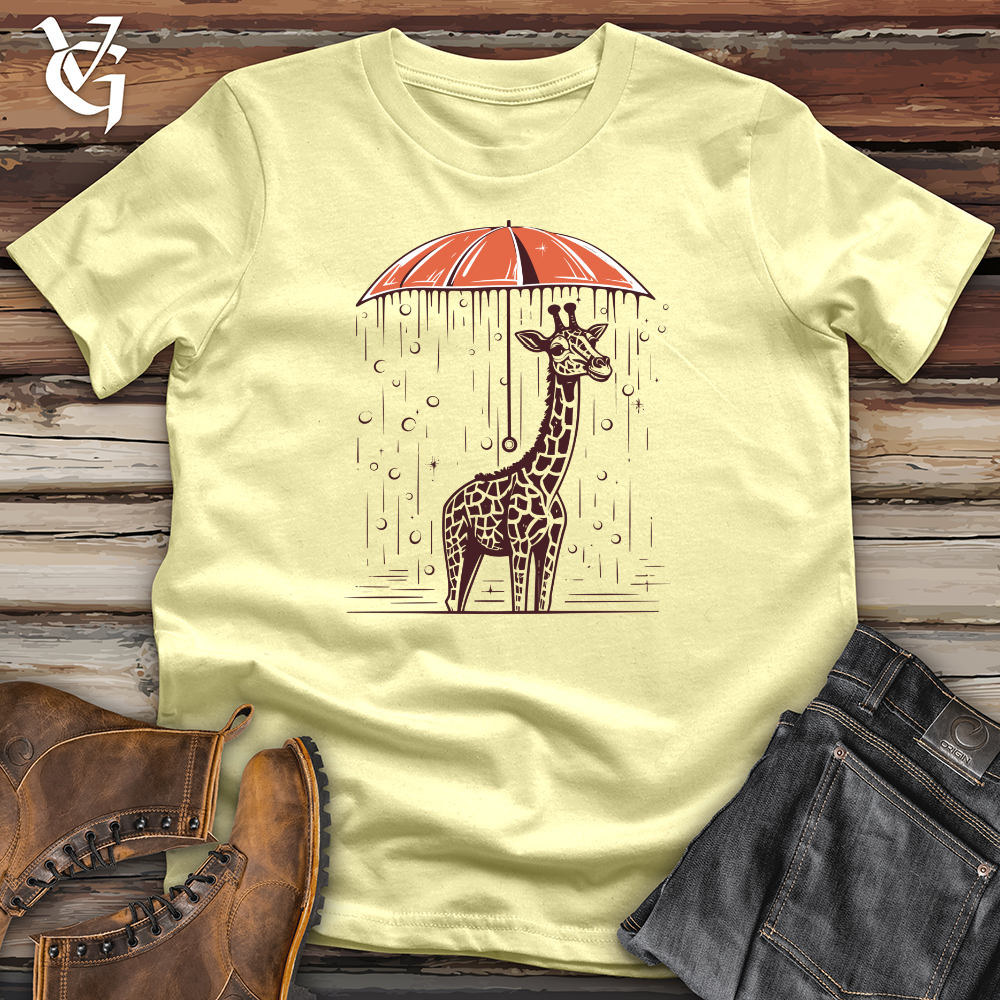 Viking Goods Vintage Rainy Giraffe Softstyle Tee Cornsilk / L