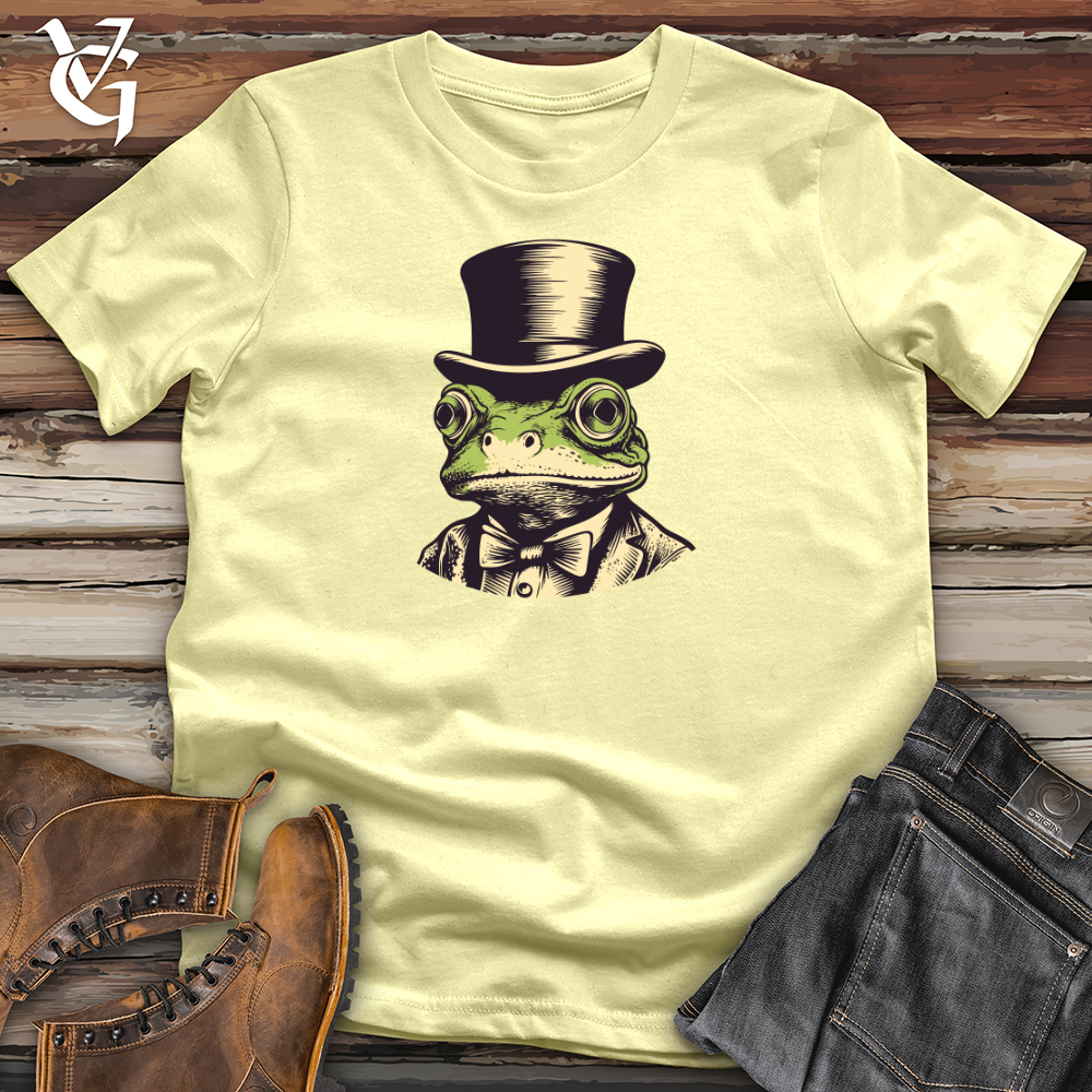 Viking Goods Vintage Top Hat Frog Softstyle Tee Cornsilk / L