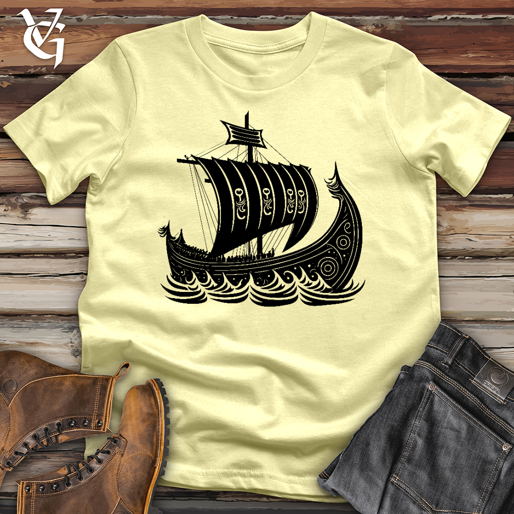 Viking Goods War Ship Softstyle Tee Cornsilk / L