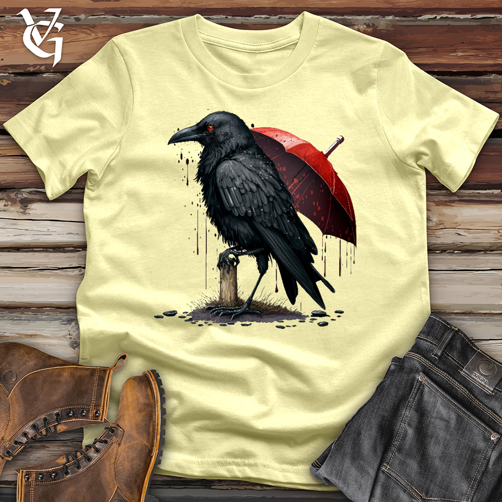 Viking Goods Raven in the Rain Softstyle Tee Cornsilk / XS