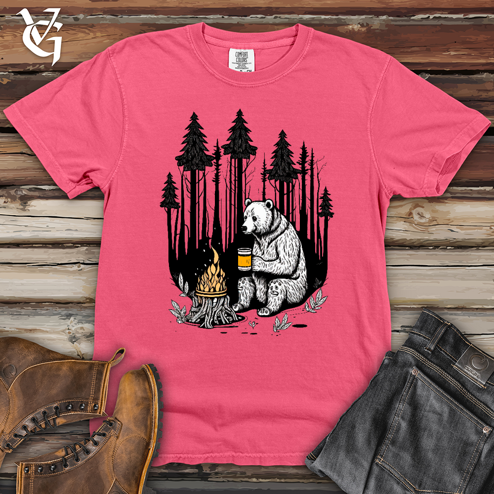 Viking Goods Bear Happy Hour Heavy Cotton Comfort Colors Tee Crunchberry / L