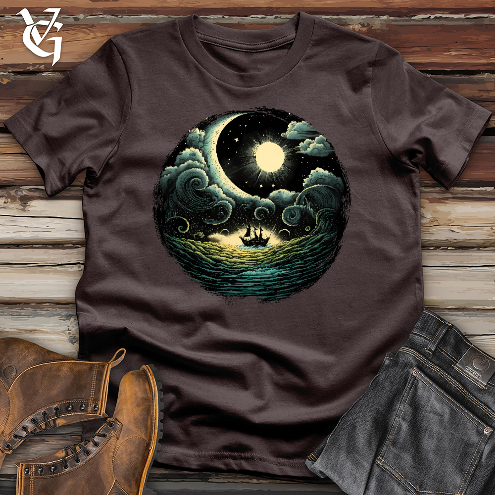 Viking Goods A Boat in the Sea Softstyle Tee Navy / L