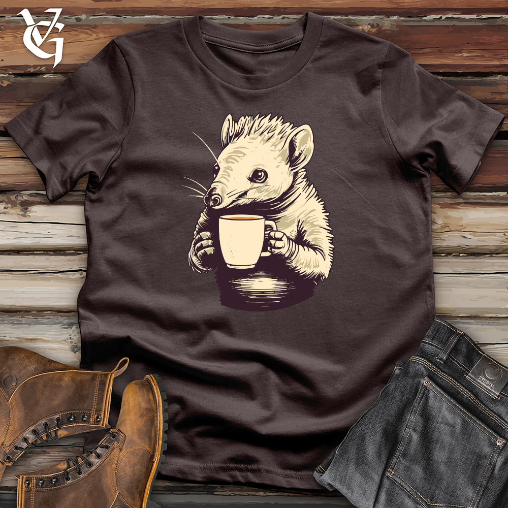 Viking Goods Armadillo Coffee Sip Bliss Softstyle Tee Dark Chocolate / L