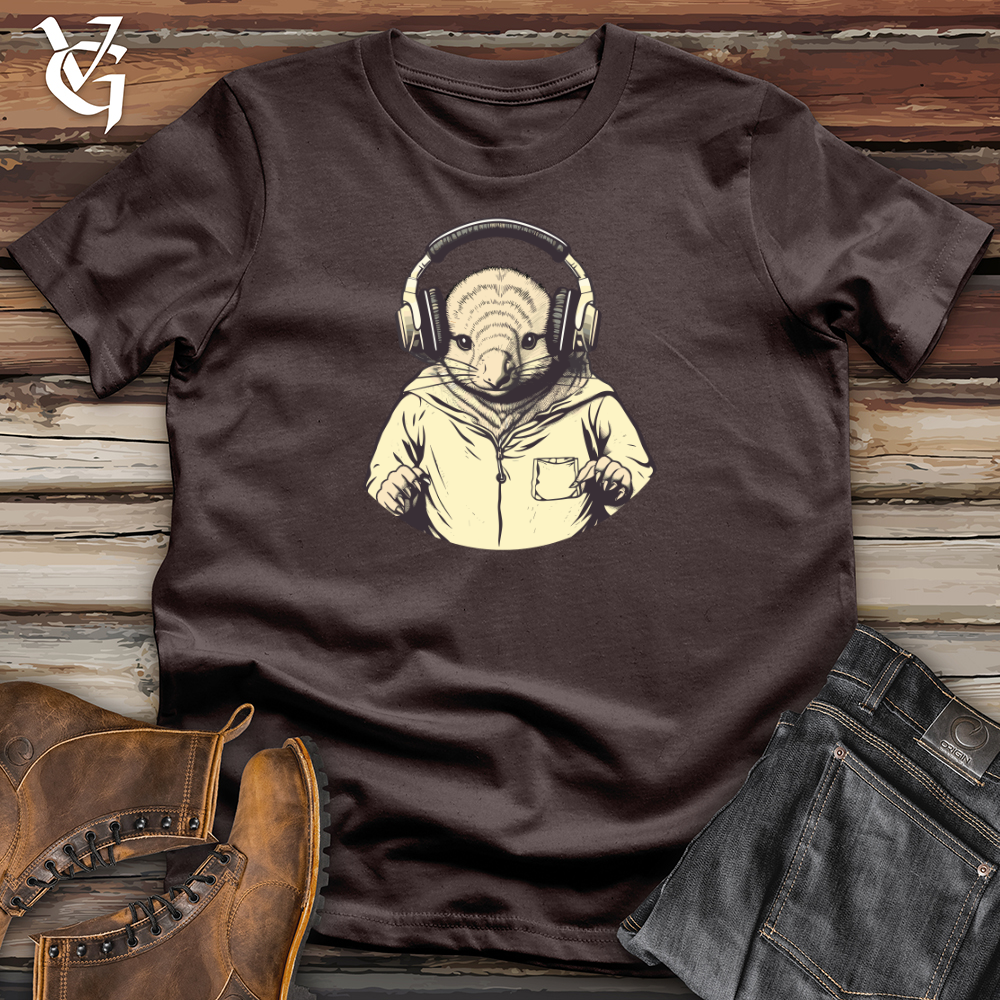 Viking Goods Armadillo Headphone Beat Vibes Softstyle Tee Dark Chocolate / L