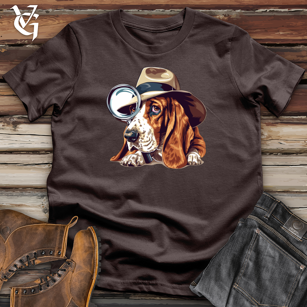 Viking Goods Basset Hound Holmes Softstyle Tee Dark Chocolate / L