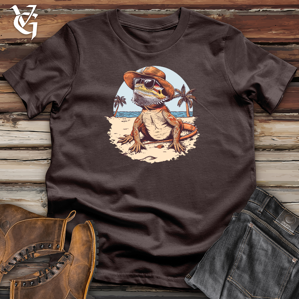 Viking Goods Beachcomber Bearded Dragon Swagger Softstyle Tee Dark Chocolate / L
