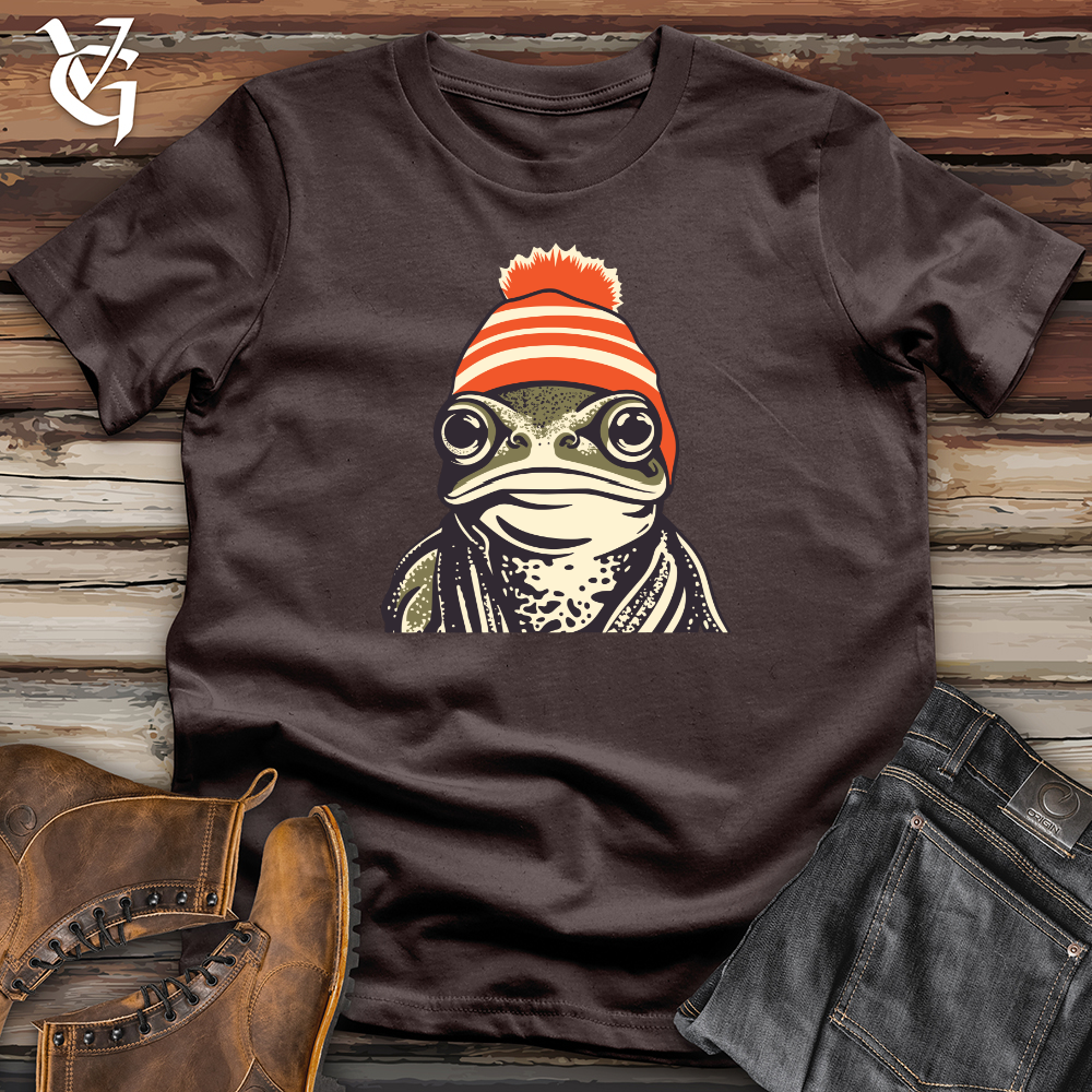 Viking Goods Beanie Buddy Frog Softstyle Tee Dark Chocolate / L