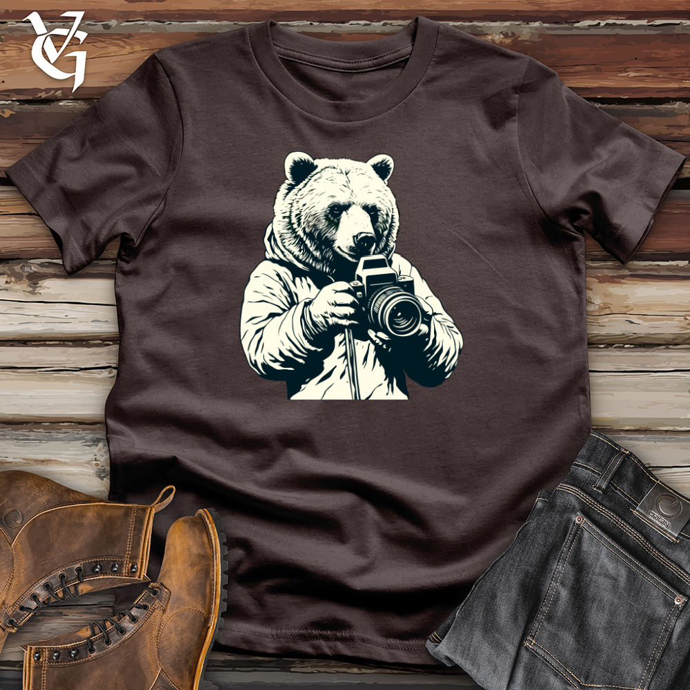 Viking Goods Bear Behind the Lens Moment Softstyle Tee Dark Chocolate / L