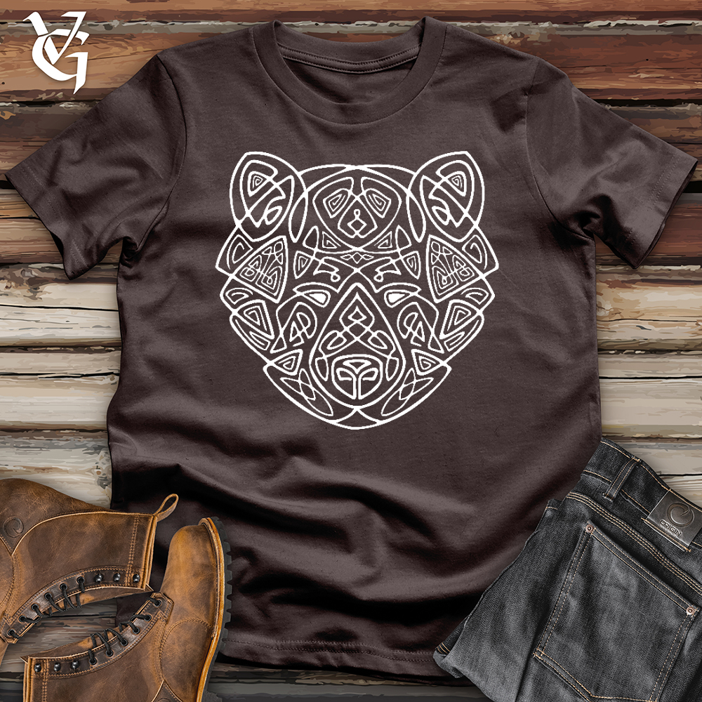 Viking Goods Bear Head Celtic Style Softstyle Tee Dark Chocolate / L