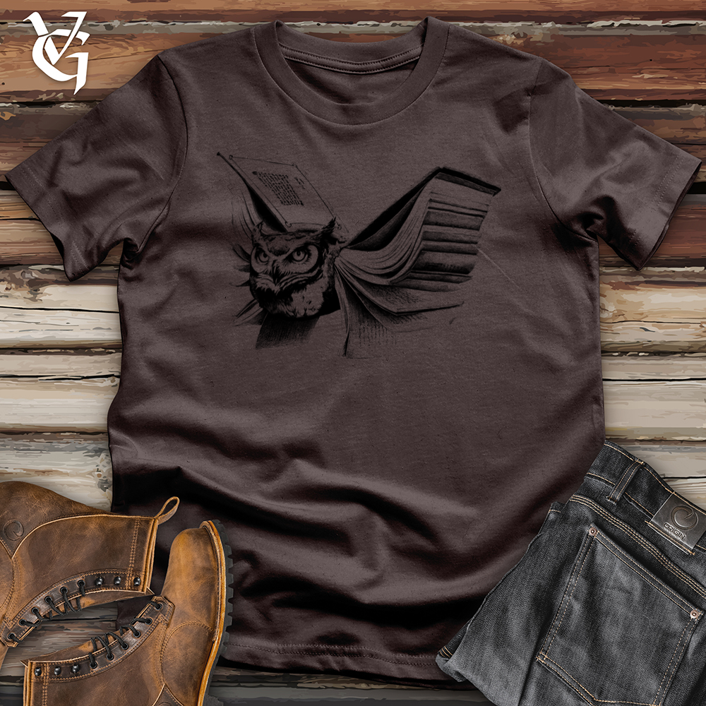 Viking Goods Booked Wing Owl Softstyle Tee Dark Chocolate / L