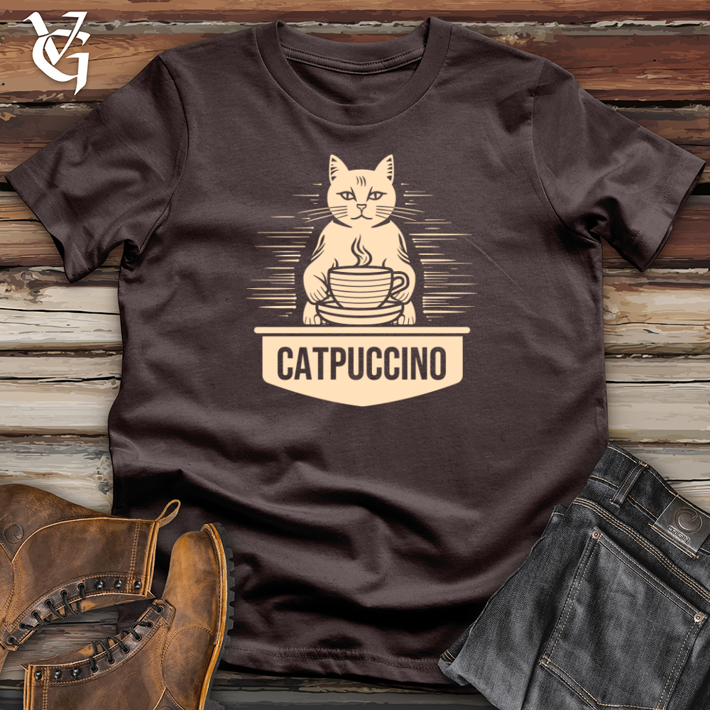 Viking Goods Catpuccino Softstyle Tee Dark Chocolate / L