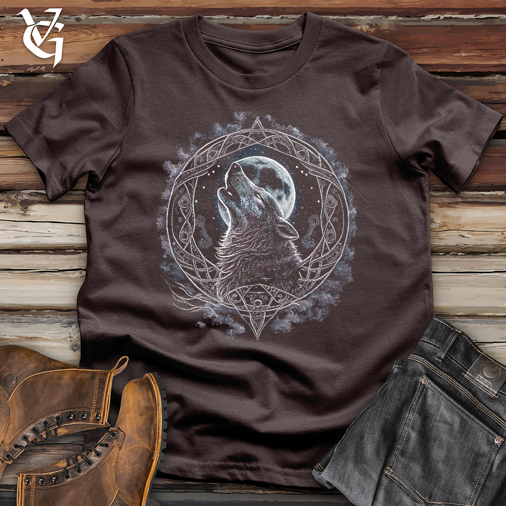 Viking Goods Celtic Howling Wolf Softstyle Tee Dark Chocolate / L