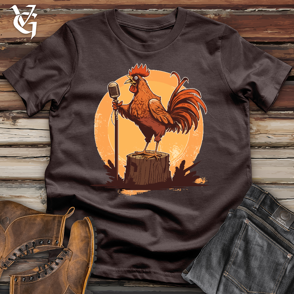 Viking Goods Chicken Rockstar Softstyle Tee Dark Chocolate / L