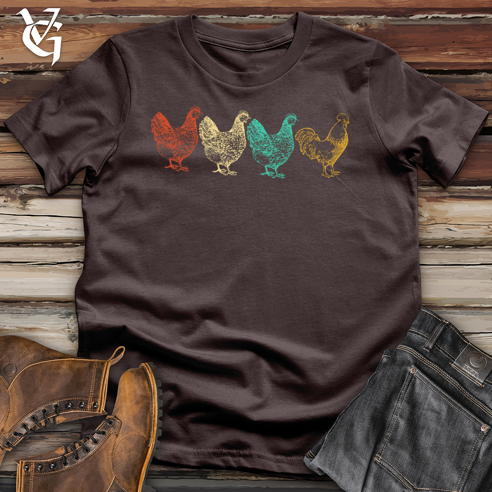 Viking Goods Chicken Scene Softstyle Tee Dark Chocolate / L