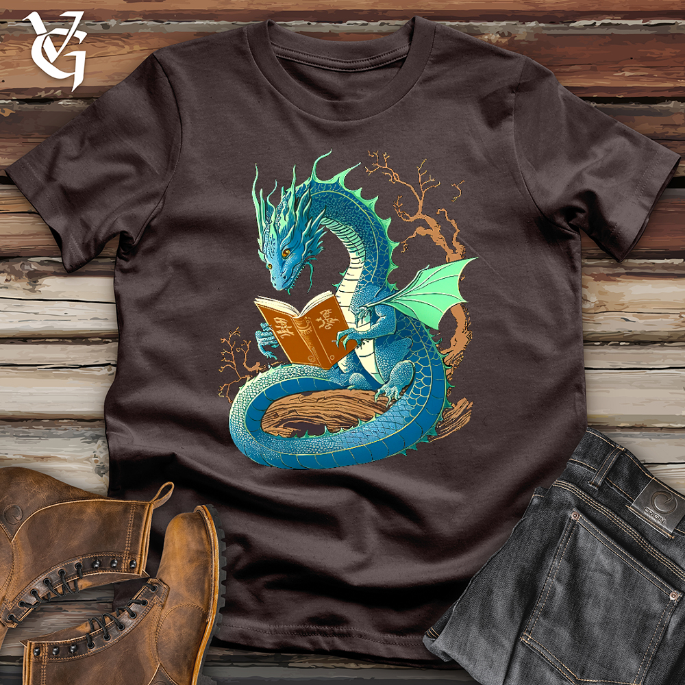 Viking Goods Dragon Book Worm Softstyle Tee Dark Chocolate / L