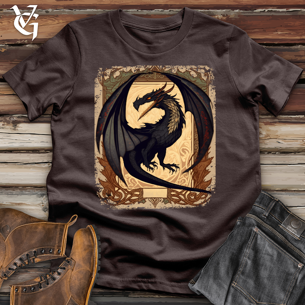 Viking Goods Dragon in a Frame Softstyle Tee Dark Chocolate / L