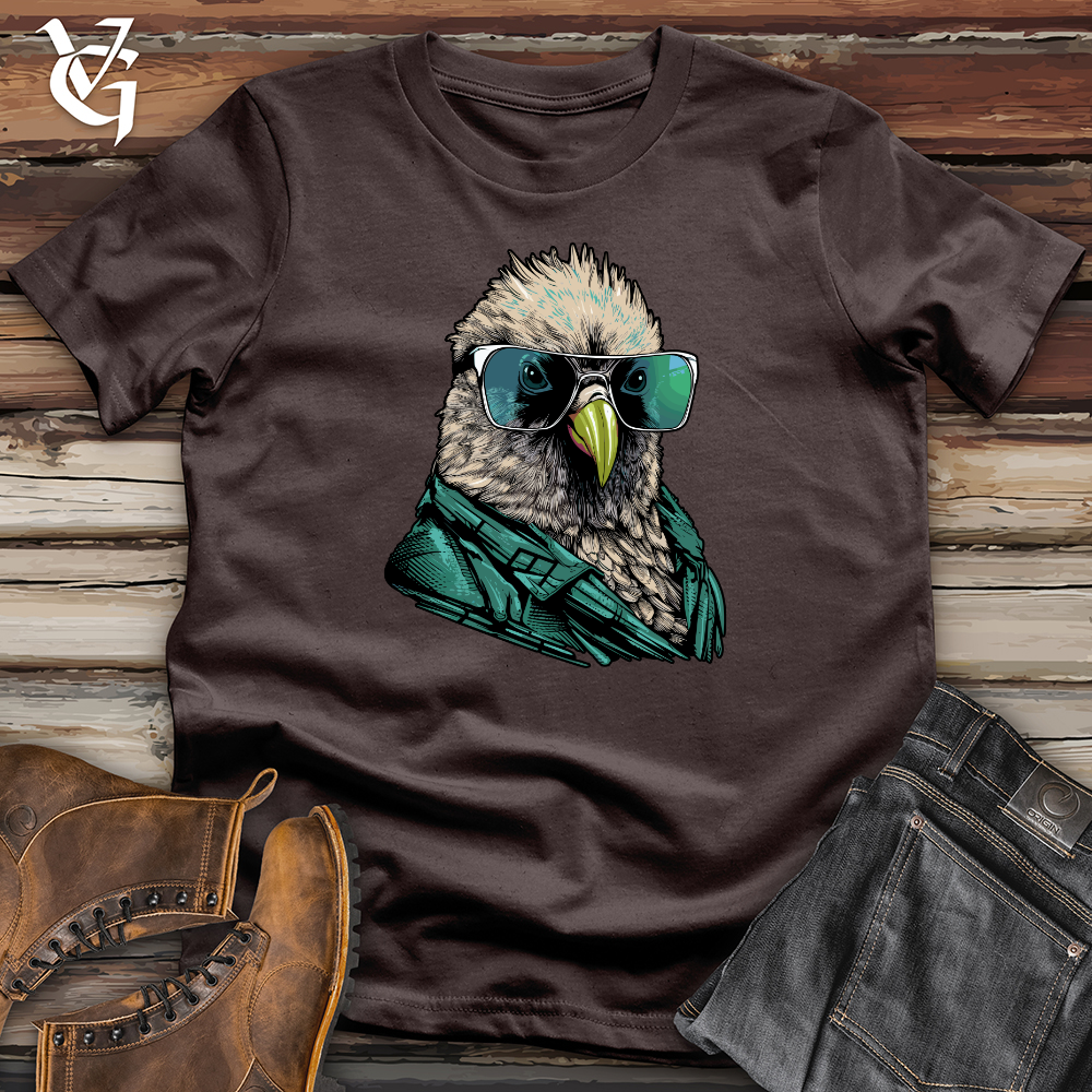 Viking Goods Eagle Aviator Cool Softstyle Tee Dark Chocolate / L