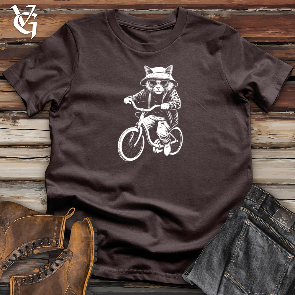 Viking Goods Feline Cycle Whisker Jaunt Adventure Softstyle Tee Dark Chocolate / L