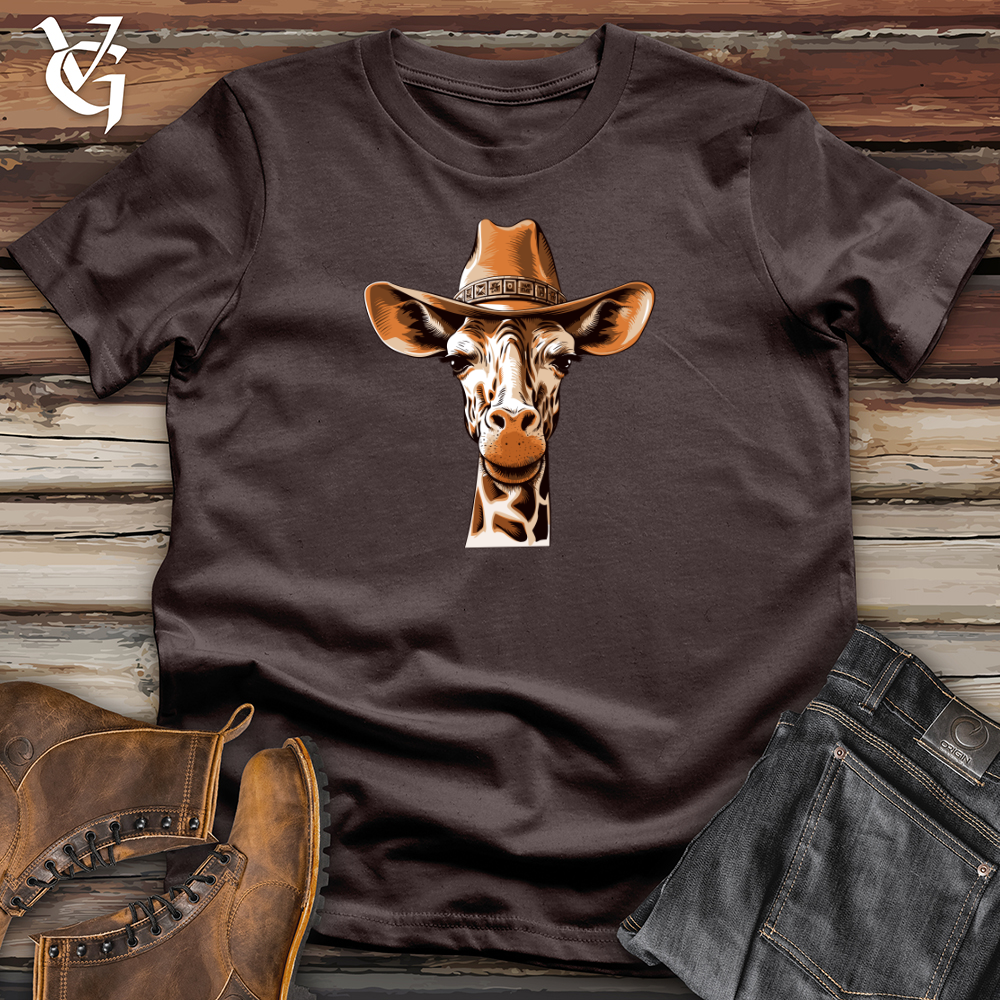 Viking Goods Giraffe Sky High Cowboy Adventure Softstyle Tee Dark Chocolate / L