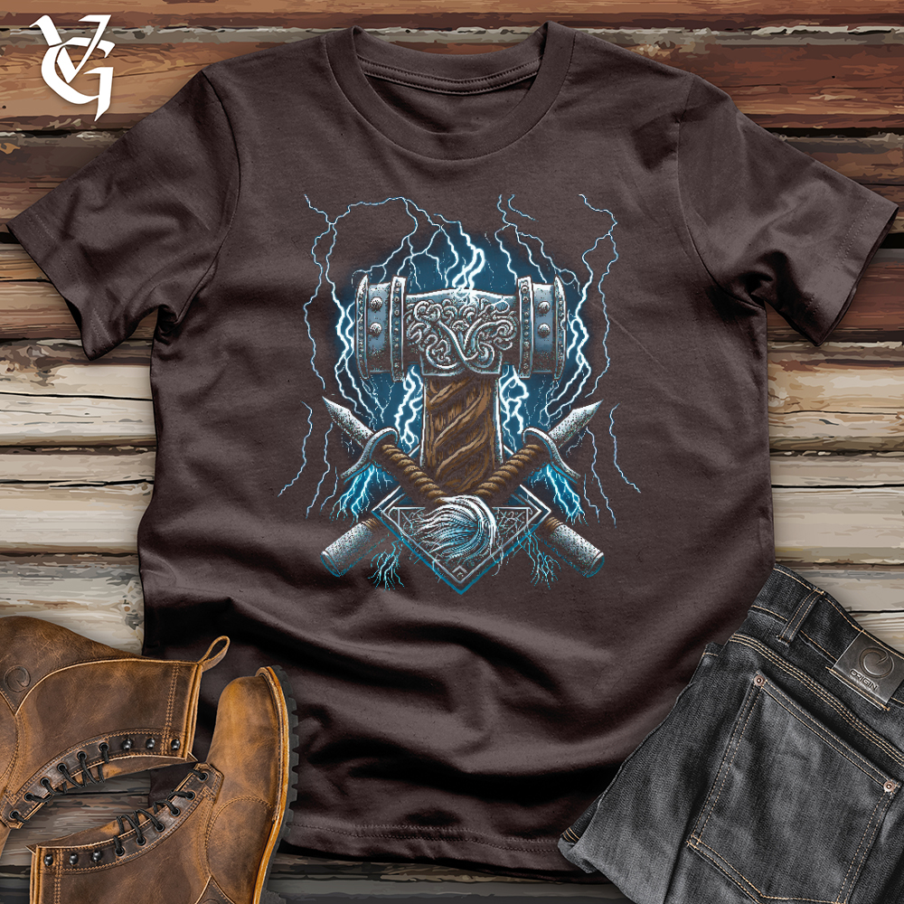 Viking Goods Hammer Lightning Softstyle Tee Dark Chocolate / L