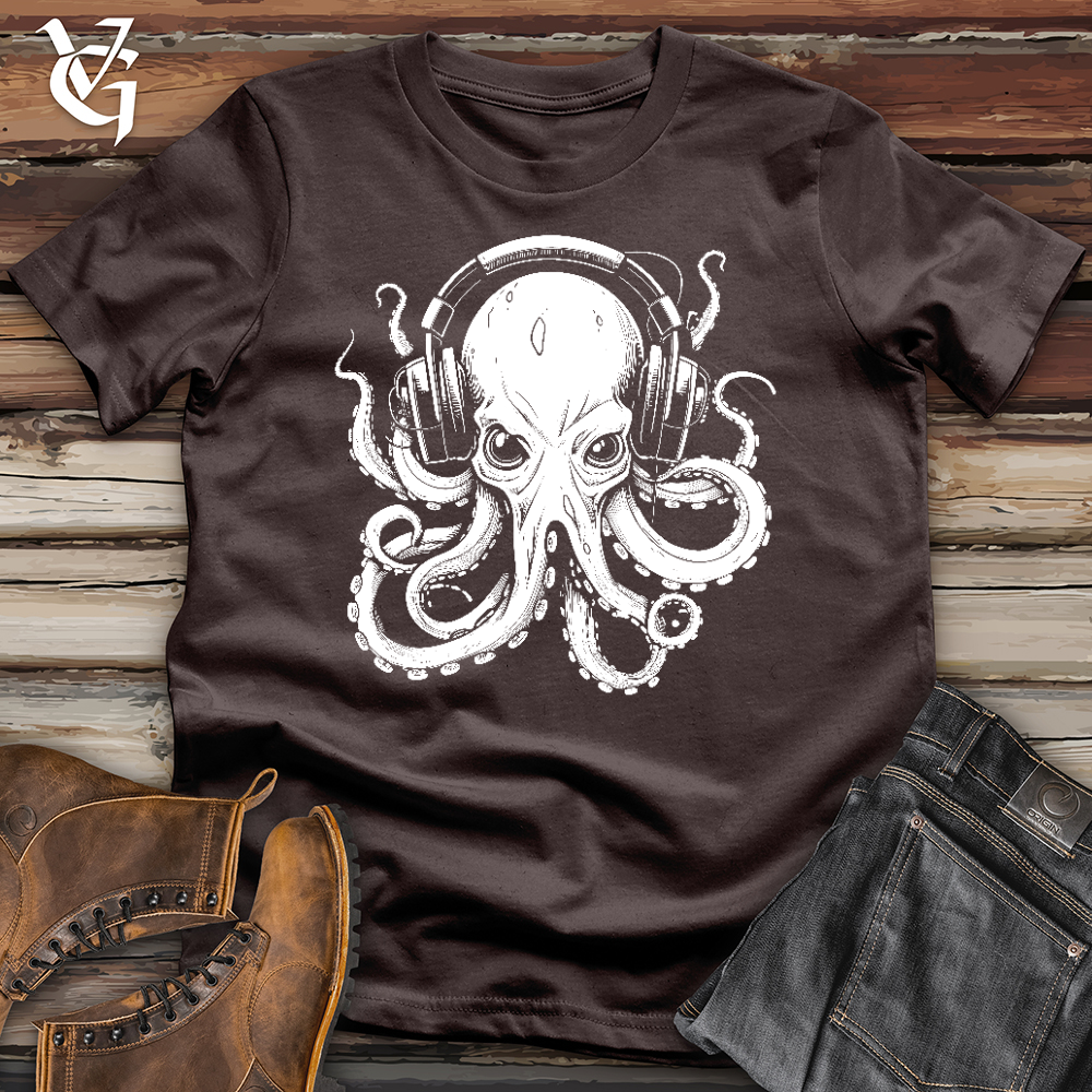 Viking Goods Inkflow Octovibes Softstyle Tee Dark Chocolate / L