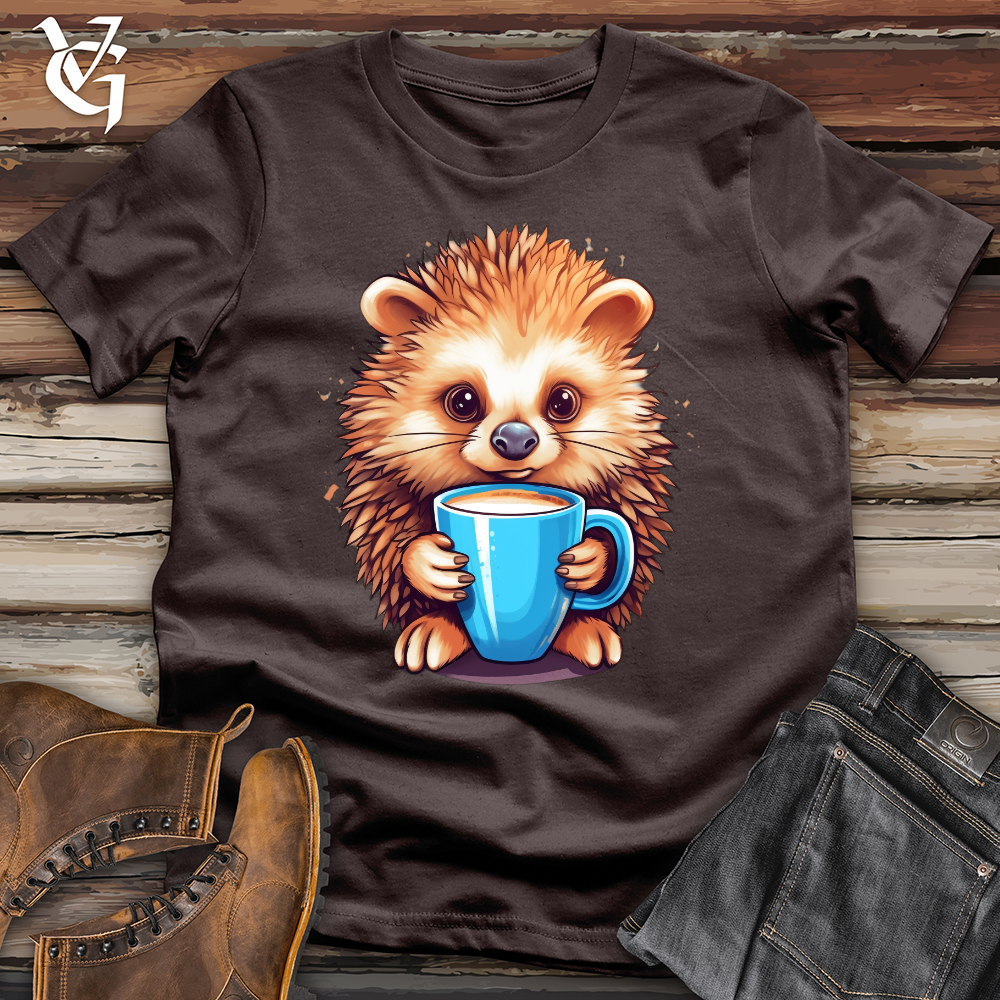 Viking Goods Latte Hedgehog Softstyle Tee Dark Chocolate / L