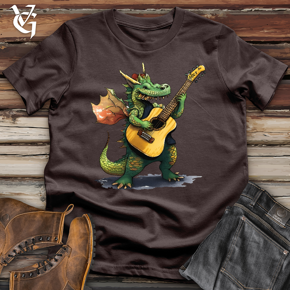 Viking Goods Little Dragon Guitarist Softstyle Tee Dark Chocolate / L