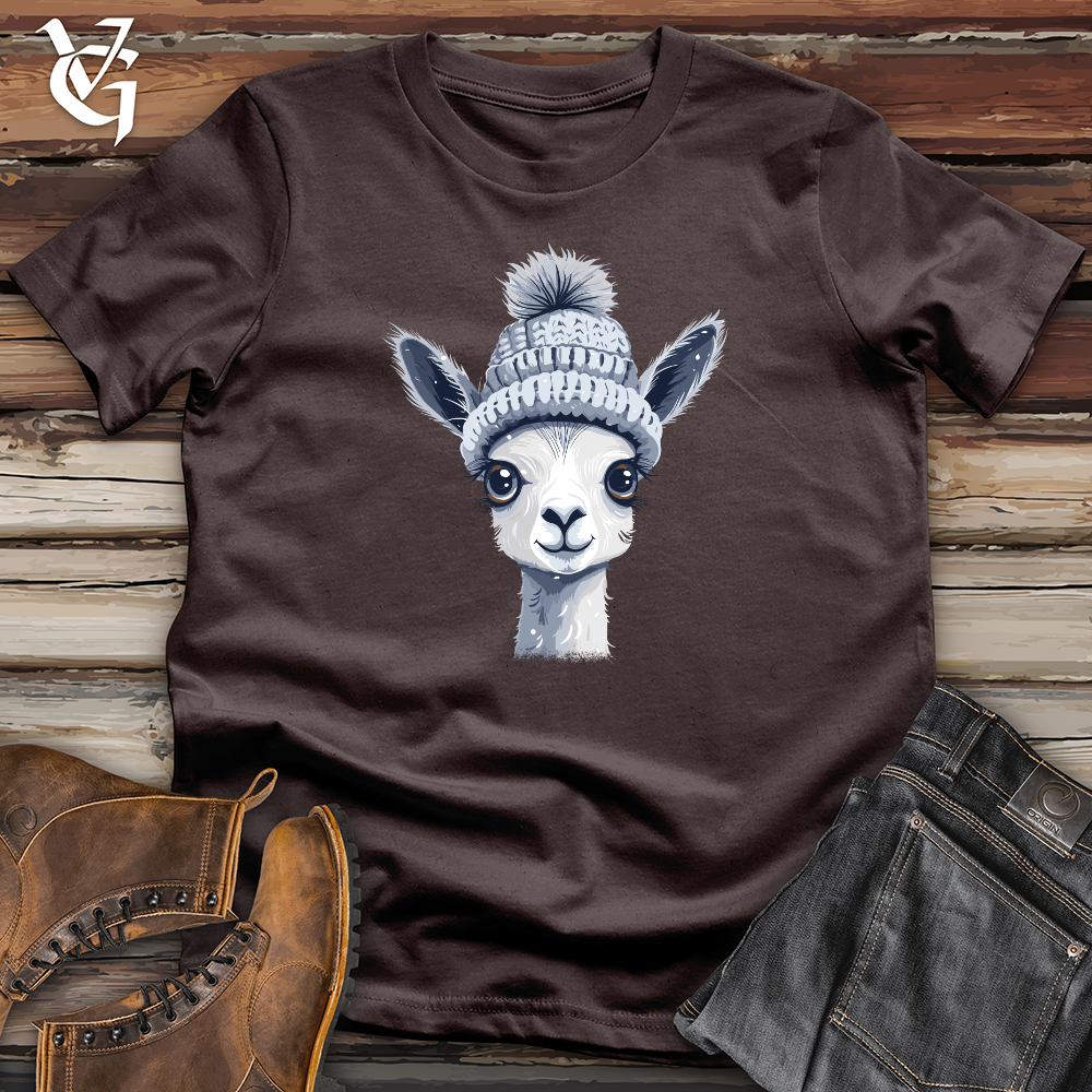 Viking Goods Llama Winter Warmth Softstyle Tee Dark Chocolate / L