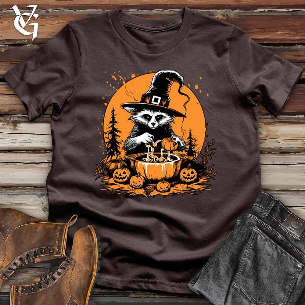 Viking Goods Mystic Cauldron Raccoon Softstyle Tee Dark Chocolate / L